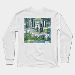 Gustav Klimt's Kirche in Cassone (1913) famous painting. Long Sleeve T-Shirt